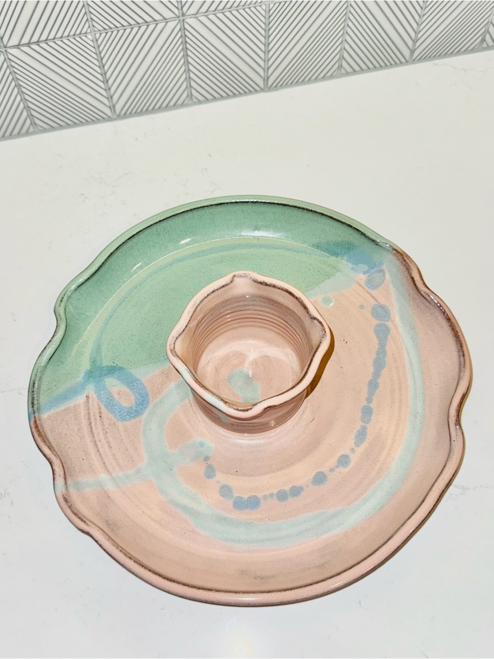 Large chip and dip platter